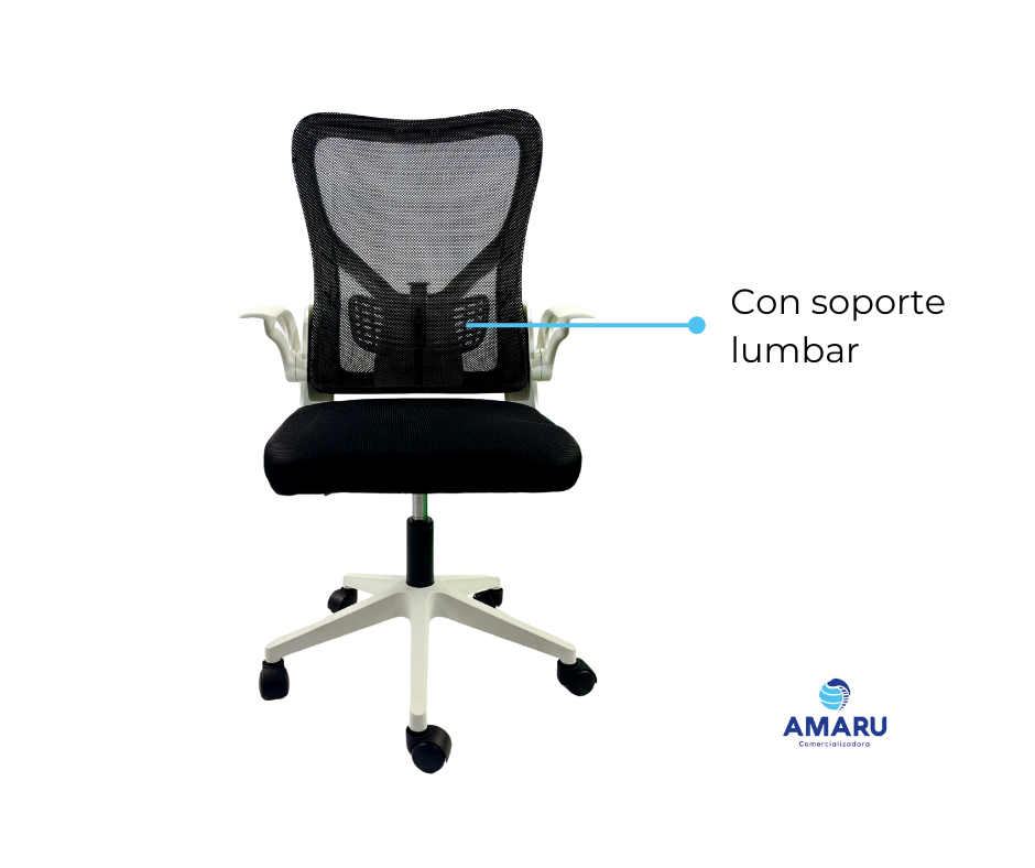 Silla De Oficina Ergonómica Blanca, Reclinable, Giratoria