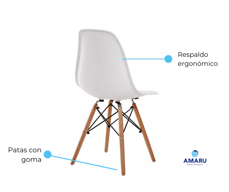 Silla Eames Minimalista, Moderna, Ergonómica Y Resistente