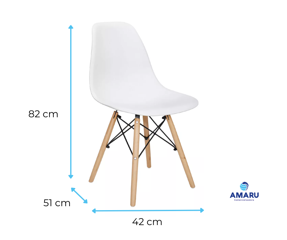 Silla Eames Minimalista, Moderna, Ergonómica Y Resistente