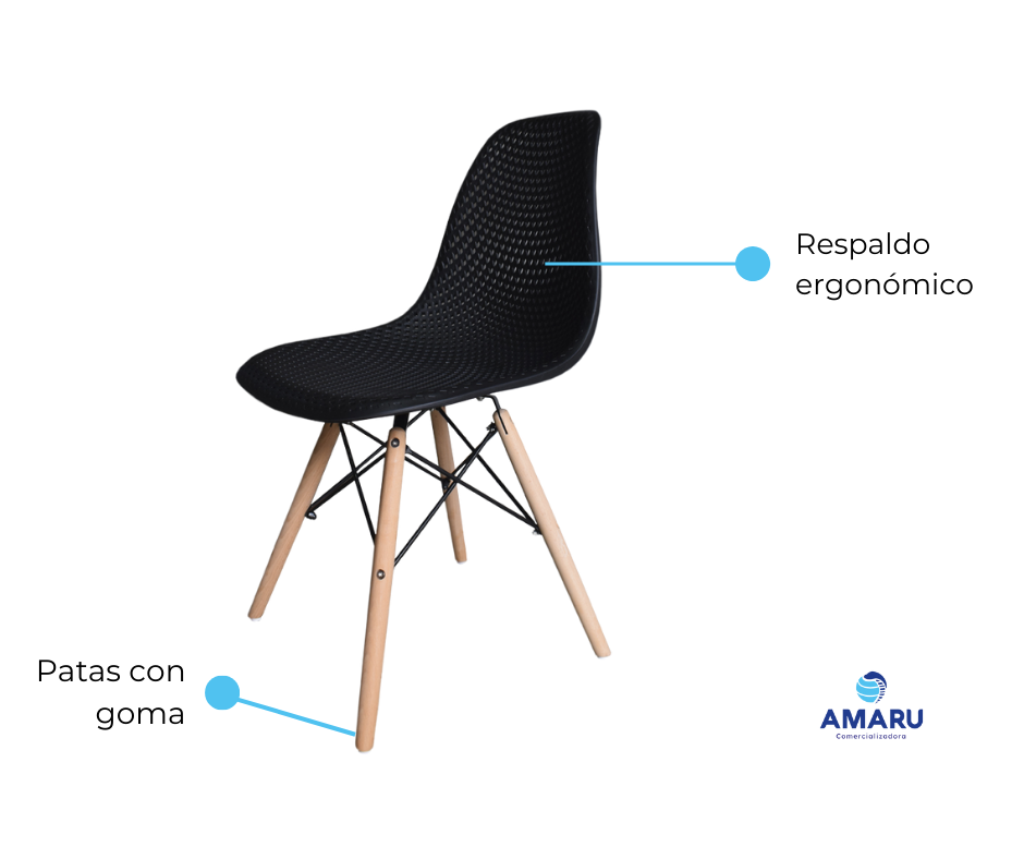 Silla Eames Minimalista, Moderna, Ergonómica Y Resistente