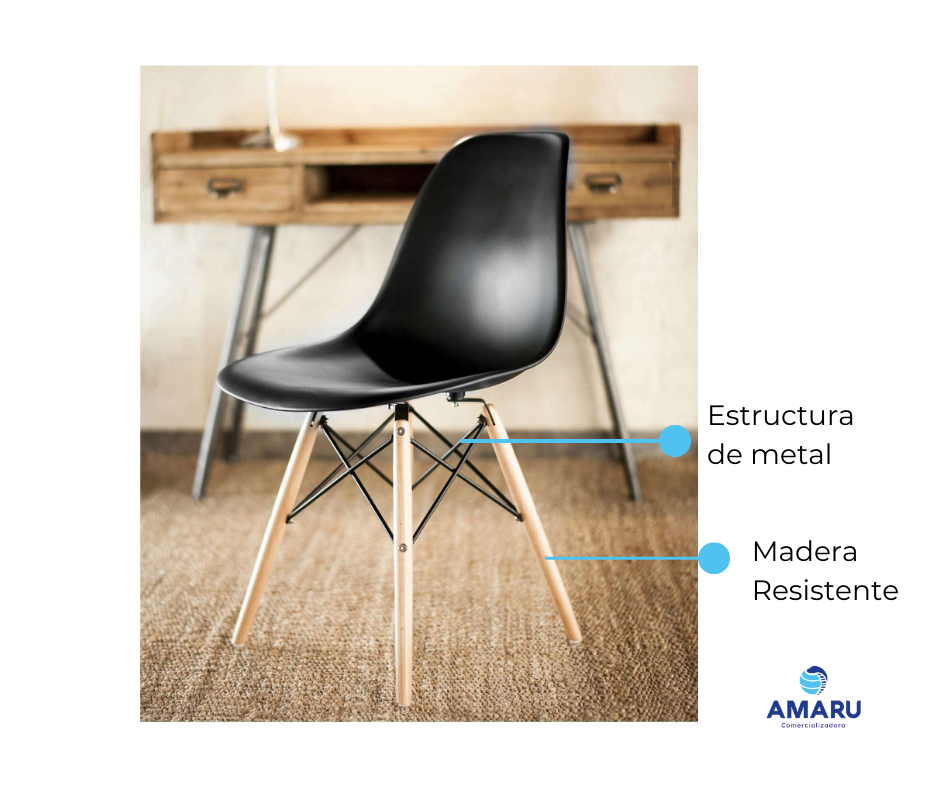 Silla Eames Minimalista, Moderna, Ergonómica Y Resistente