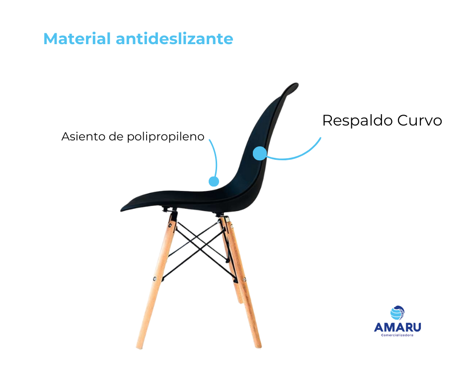 Silla Eames Minimalista, Moderna, Ergonómica Y Resistente