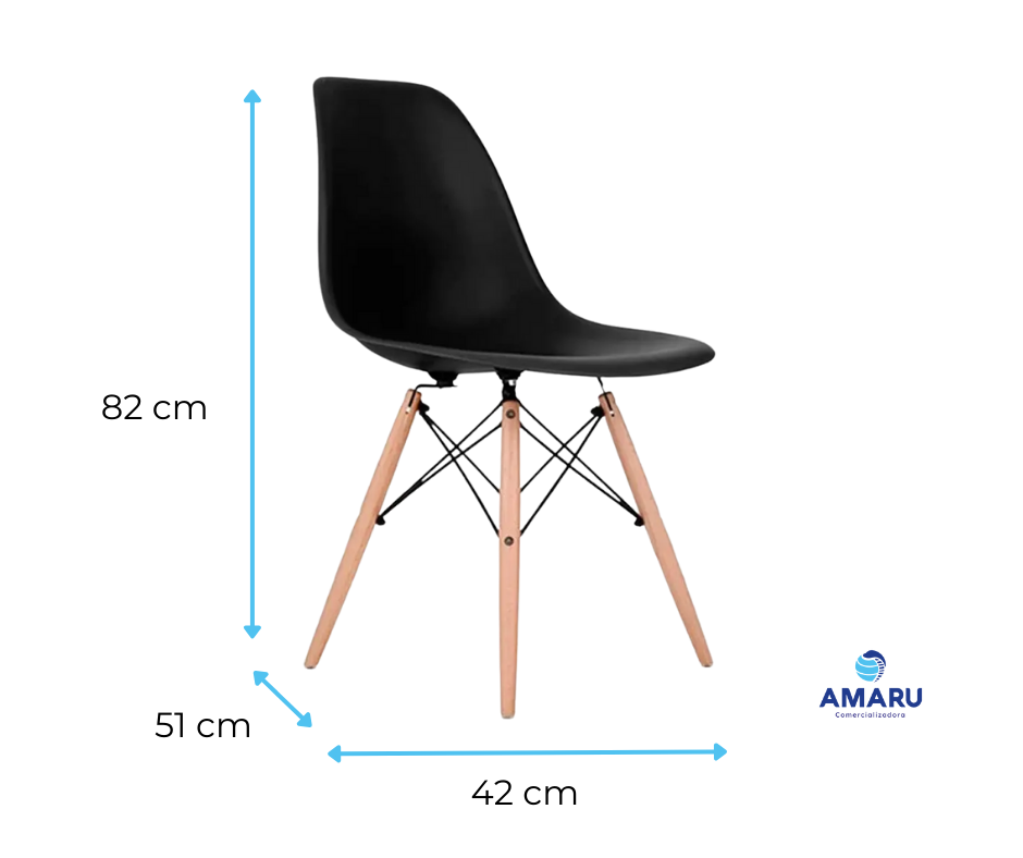 Silla Eames Minimalista, Moderna, Ergonómica Y Resistente