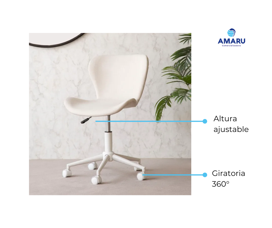 Silla De Oficina Moderna Con Elevación, Confortable Giratoria