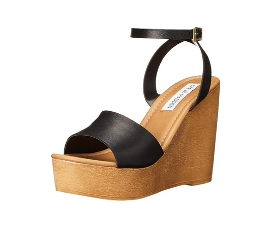 Zapato Tipo Tacon, Steve Madden, Welsh Black Leat - Amaru Comercializadora