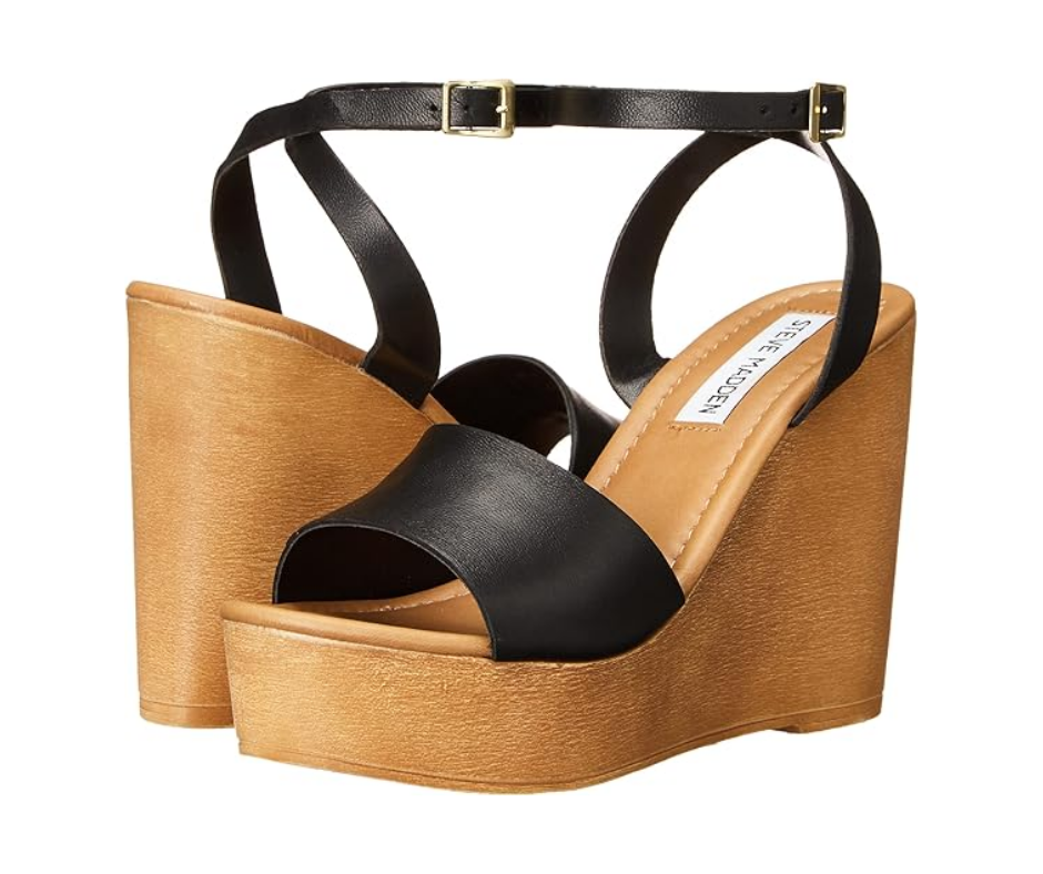 Zapato Tipo Tacon, Steve Madden, Welsh Black Leat - Amaru Comercializadora