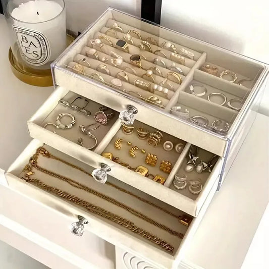 Organizador De Joyas De 3 Cajones Caja De Exhibición Joyería - Amaru Comercializadora